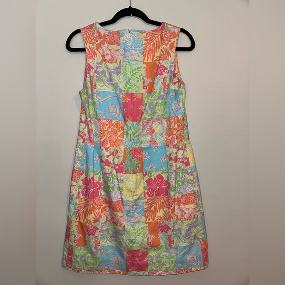 Vintage Lilly Pulitzer Krista Patchwork Shift Dress Size 8 - Picture 4 of 9